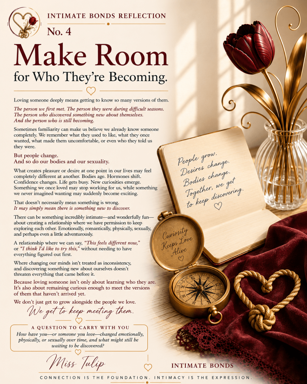Intimate Bonds Reflection No. 4: Make Room for Who They’re Becoming.